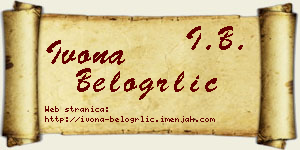 Ivona Belogrlić vizit kartica